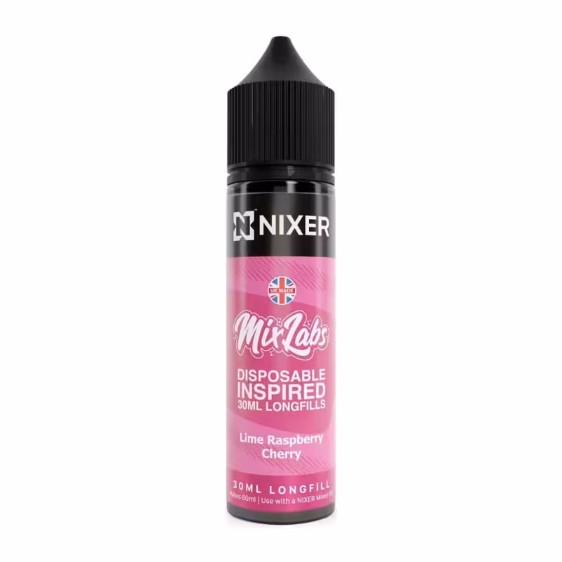 Lime, Raspberry & Cherry Longfill E-Liquid Concentrate by Nixer X Mix Labs