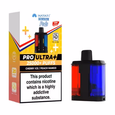 Cherry Ice & Peach Mango Prefilled Pod by Hayati Pro Ultra Plus 25K