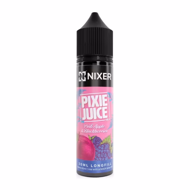 Pink Apple & Blackberries Longfill E-Liquid Concentrate by Nixer X Pixie Juice