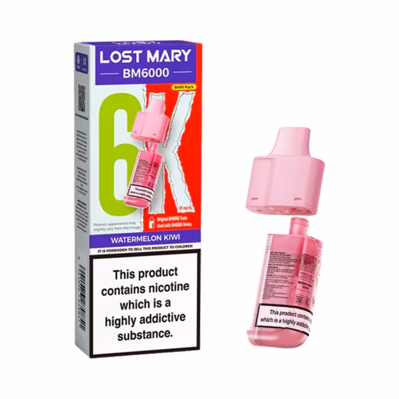 Watermelon Kiwi Prefilled Pod Refill Pack by Lost Mary BM6000