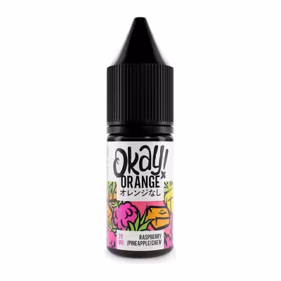 Raspberry & Pineapple Chew Nic Salt E-Liquid by Okay Orange