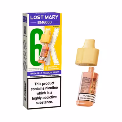 Pineapple Passion Fruit Prefilled Pod Refill Pack by Lost Mary BM6000