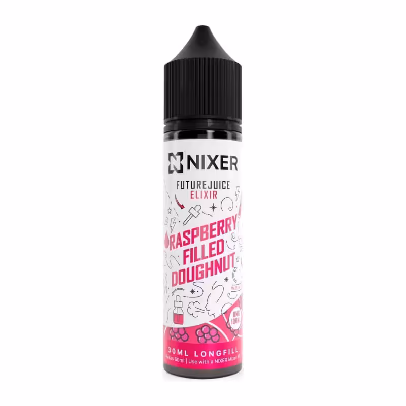 Raspberry Filled Doughnut Longfill E-Liquid Concentrate by Nixer x Future Juice