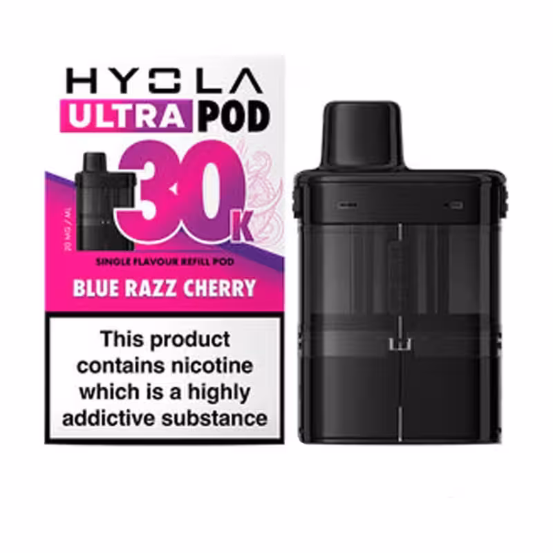 Blue Razz Cherry Prefilled Pods by Hyola Ultra 30K