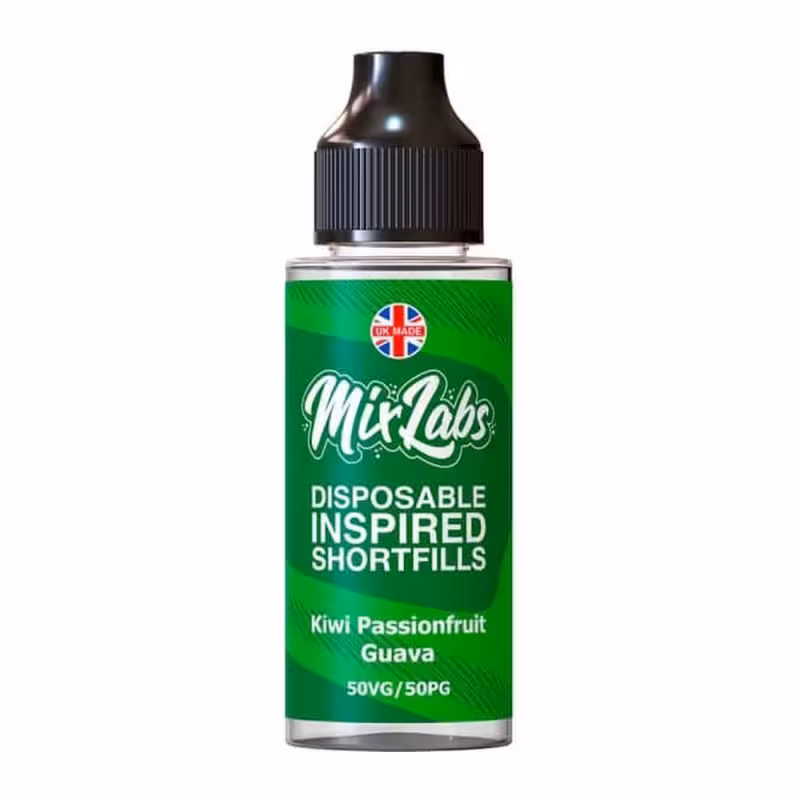 Kiwi Passionfruit Guava Shortfill E-Liquid by Mix Labs 100ml