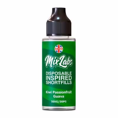 Kiwi Passionfruit Guava Shortfill E-Liquid by Mix Labs 100ml