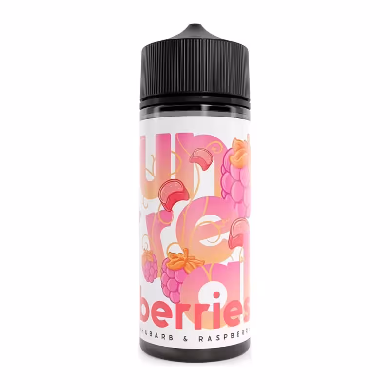 Rhubarb & Raspberry Shortfill E-Liquid by Unreal Berries 100ml