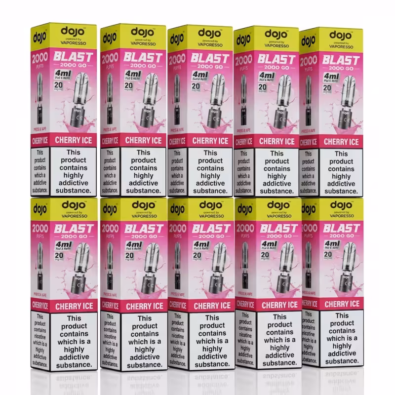 Cherry Ice Prefilled Pod by Vaporesso Dojo Blast 2000 Go - 10 Pack