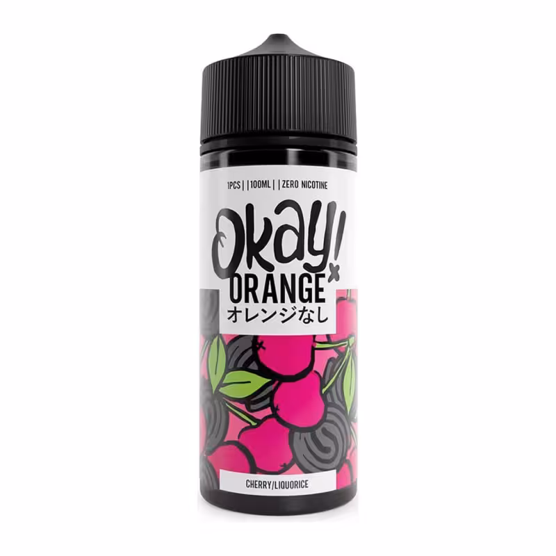 Cherry Liquorice Shortfill E-Liquid by Okay Orange 100ml