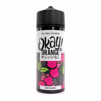 Cherry Liquorice Shortfill E-Liquid by Okay Orange 100ml