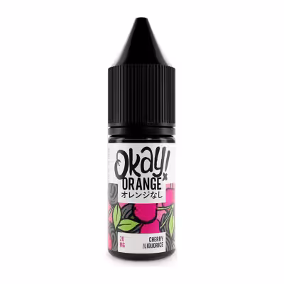 Cherry Liquorice Nic Salt E-Liquid by Okay Orange