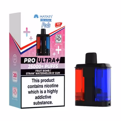 Fruit Bomb & Strawberry Watermelon Bubblegum Prefilled Pod by Hayati Pro Ultra Plus 25K