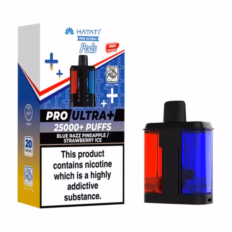 Blue Razz Pineapple & Strawberry Ice Prefilled Pod by Hayati Pro Ultra Plus 25K
