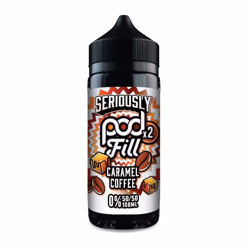 Caramel Coffee Shortfill E-Liquid by Seriously Pod Fill 2 100ml