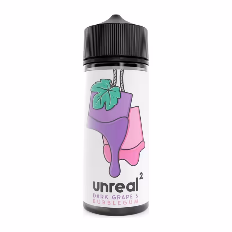 Dark Grape & Bubblegum Shortfill E-Liquid by Unreal 2 100ml