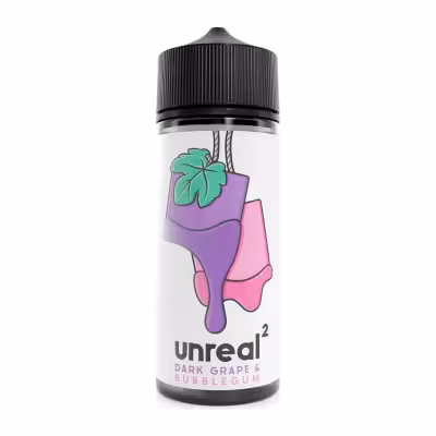 Dark Grape & Bubblegum Shortfill E-Liquid by Unreal 2 100ml