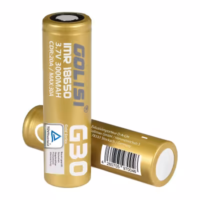 Golisi G30 18650 3000mAh (20A) Vape Battery (2 Pack)