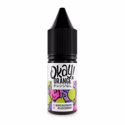 Grape, Raspberry & Blackcurrant Nic Salt E-Liquid by Okay Orange
