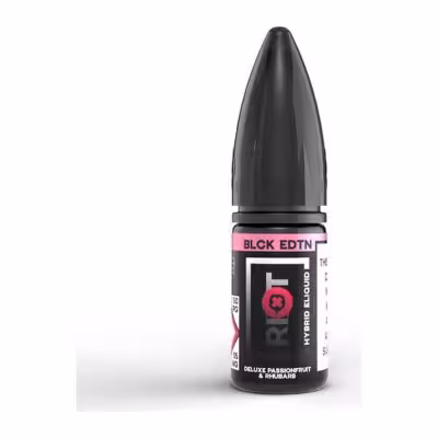Deluxe Passionfruit & Rhubarb Hybrid Nic Salt E-Liquid by Riot Squad Black Edition