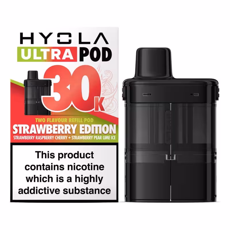 Strawberry Edition Prefilled Pods by Hyola Ultra 30K