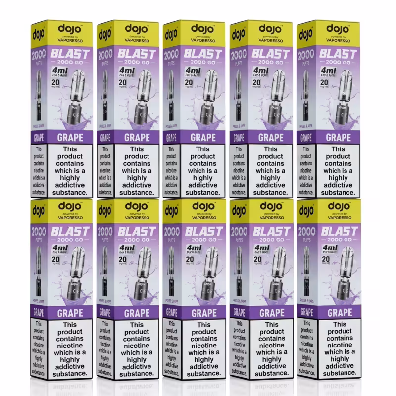 Grape Prefilled Pod by Vaporesso Dojo Blast 2000 Go - 10 Pack