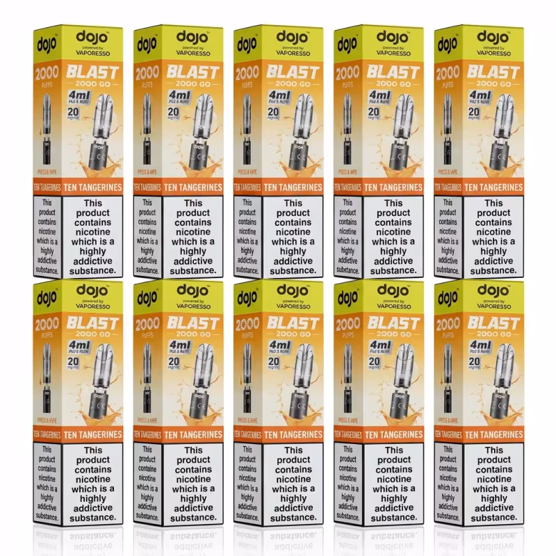 Ten Tangerines Prefilled Pod by Vaporesso Dojo Blast 2000 Go - 10 Pack