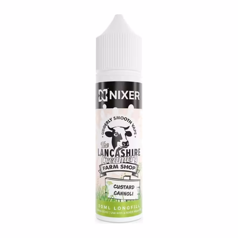 Custard Cannoli Longfill E-Liquid Concentrate by Nixer X The Lancashire Creamery Farm Shop