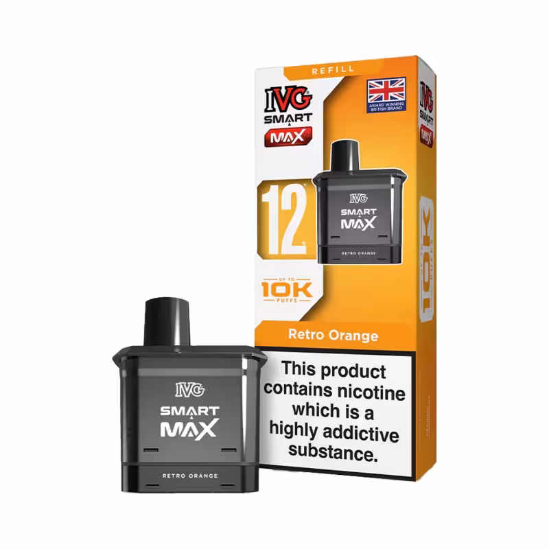 Retro Orange Prefilled Pods by IVG Smart Max