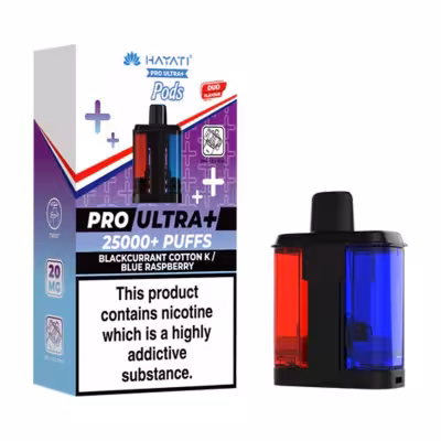 Blackcurrant Cotton K & Blue Raspberry Prefilled Pod by Hayati Pro Ultra Plus 25K
