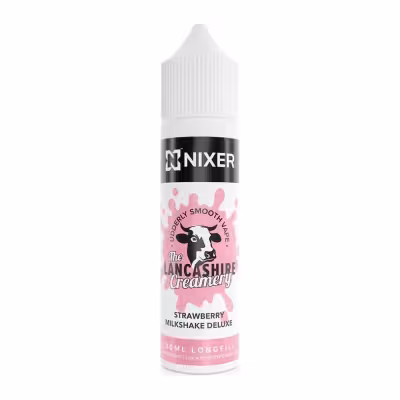 Strawberry Milkshake Deluxe Longfill E-Liquid Concentrate by Nixer X The Lancashire Creamery Farm Shop