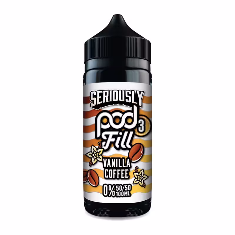 Vanilla Coffee Shortfill E-Liquid by Seriously Pod Fill 3 100ml