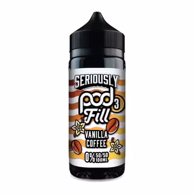 Vanilla Coffee Shortfill E-Liquid by Seriously Pod Fill 3 100ml
