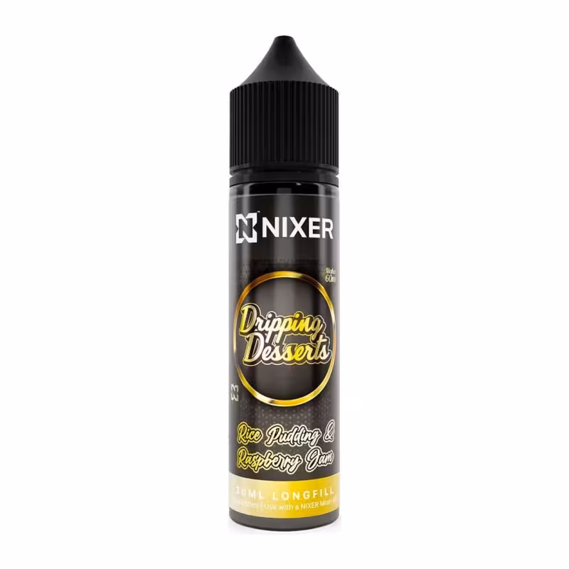 Rice Pudding & Raspberry Jam Longfill E-Liquid Concentrate by Nixer x Dripping Desserts