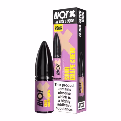Sour Grape Chew Nic Salt E-Liquid by Riot X