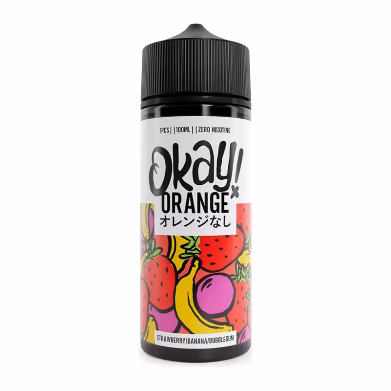 Strawberry Banana Bubblegum Shortfill E-Liquid by Okay Orange 100ml