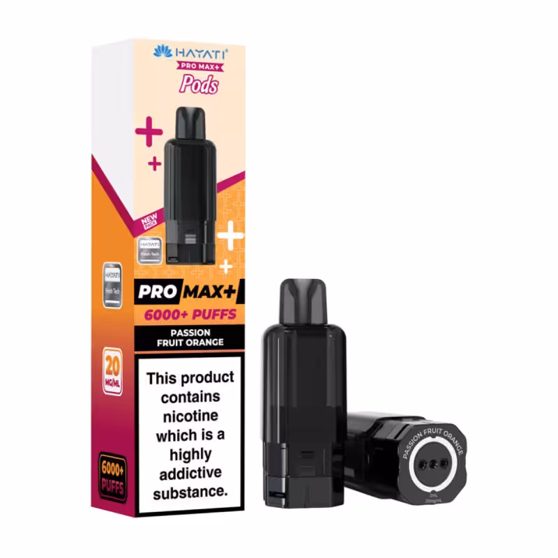 Passion Fruit Orange Prefilled Pod by Hayati Pro Max Plus 6K