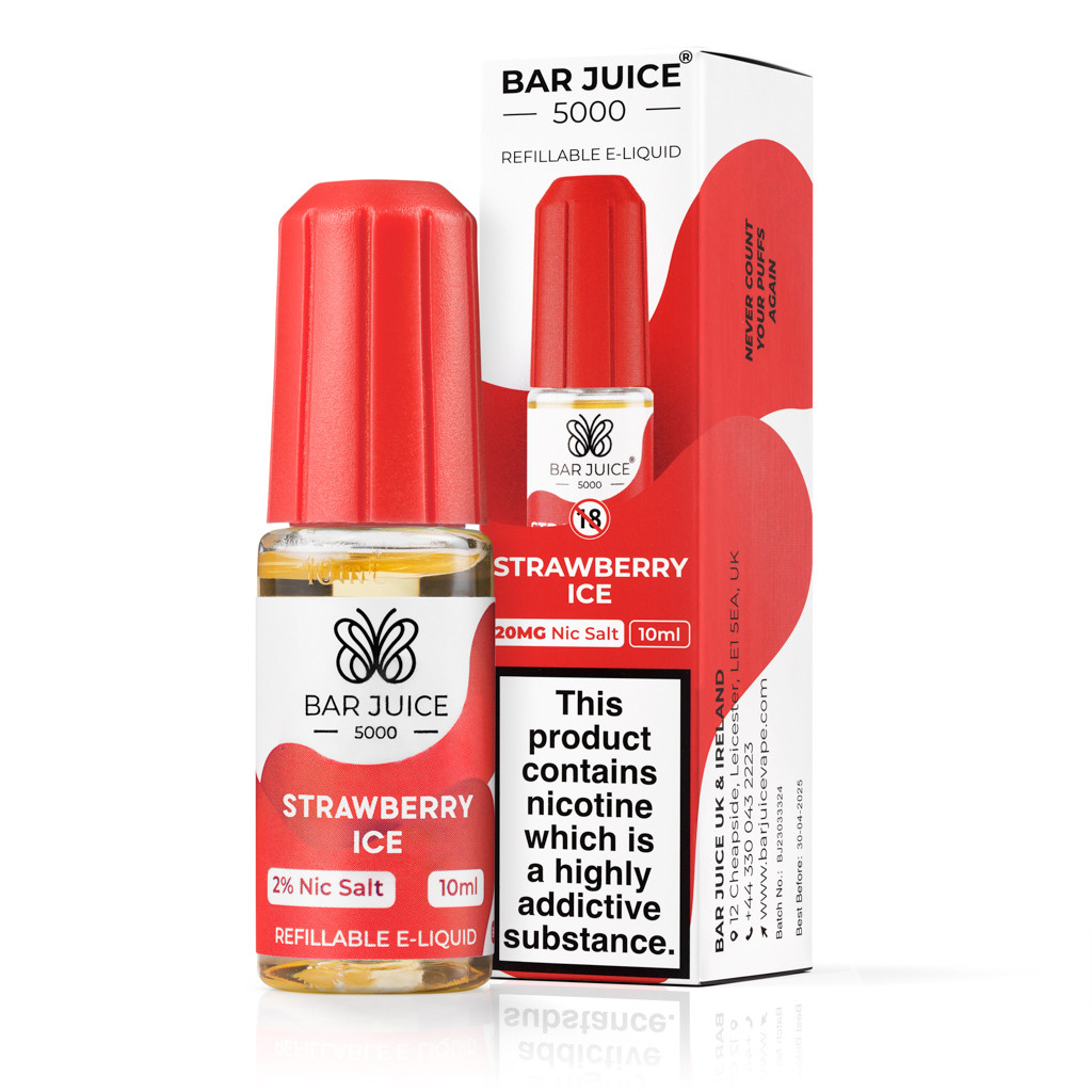 Strawberry Ice Nic Salt by Bar Juice 5000 | Buy Online