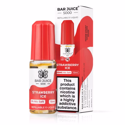 Strawberry Ice Nic Salt E-Liquid by Bar Juice 5000