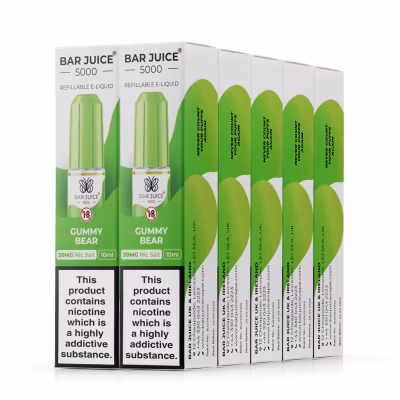 Gummy Bear Nic Salt E-Liquid by Bar Juice 5000 - 10 Pack