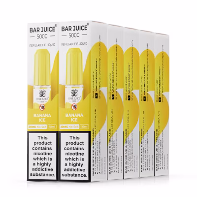 Banana Ice Nic Salt E-Liquid by Bar Juice 5000 - 10 Pack