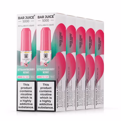 Strawberry Kiwi Nic Salt E-Liquid by Bar Juice 5000 - 10 Pack