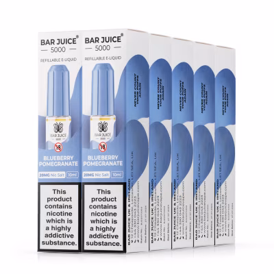 Blueberry Pomegranate Nic Salt E-Liquid by Bar Juice 5000 - 10 Pack