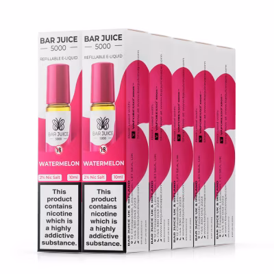Watermelon Nic Salt E-Liquid by Bar Juice 5000 - 10 Pack