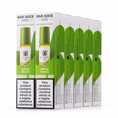 Apple Peach Nic Salt E-Liquid by Bar Juice 5000 - 10 Pack