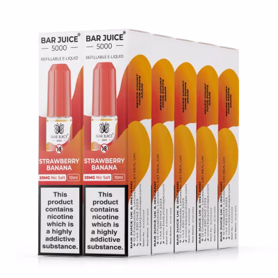 Strawberry Banana Nic Salt E-Liquid by Bar Juice 5000 - 10 Pack