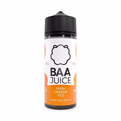 Fresh Orange Fizz Shortfill E-Liquid by Baa Juice 100ml