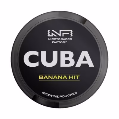 Banana Hit Black Nicotine Pouches by Cuba