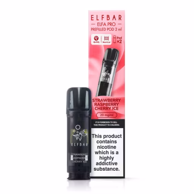 Strawberry Raspberry Cherry Ice Prefilled Pods by Elf Bar Elfa Pro