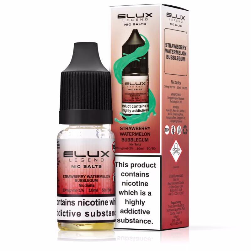 Strawberry Watermelon Bubblegum Nic Salt E-Liquid by Elux Legend
