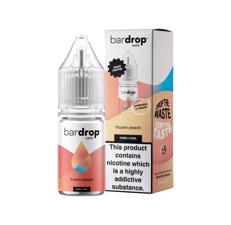 Frozen Peach Nic Salt by Bar Drop